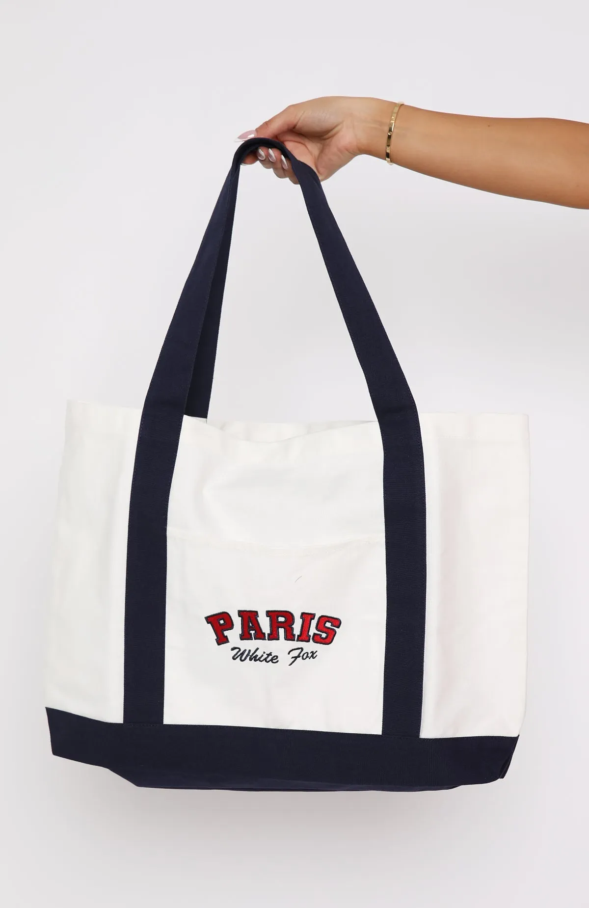 Team Paris Tote Bag Off White sold by White Fox Boutique product image thumbnail 3