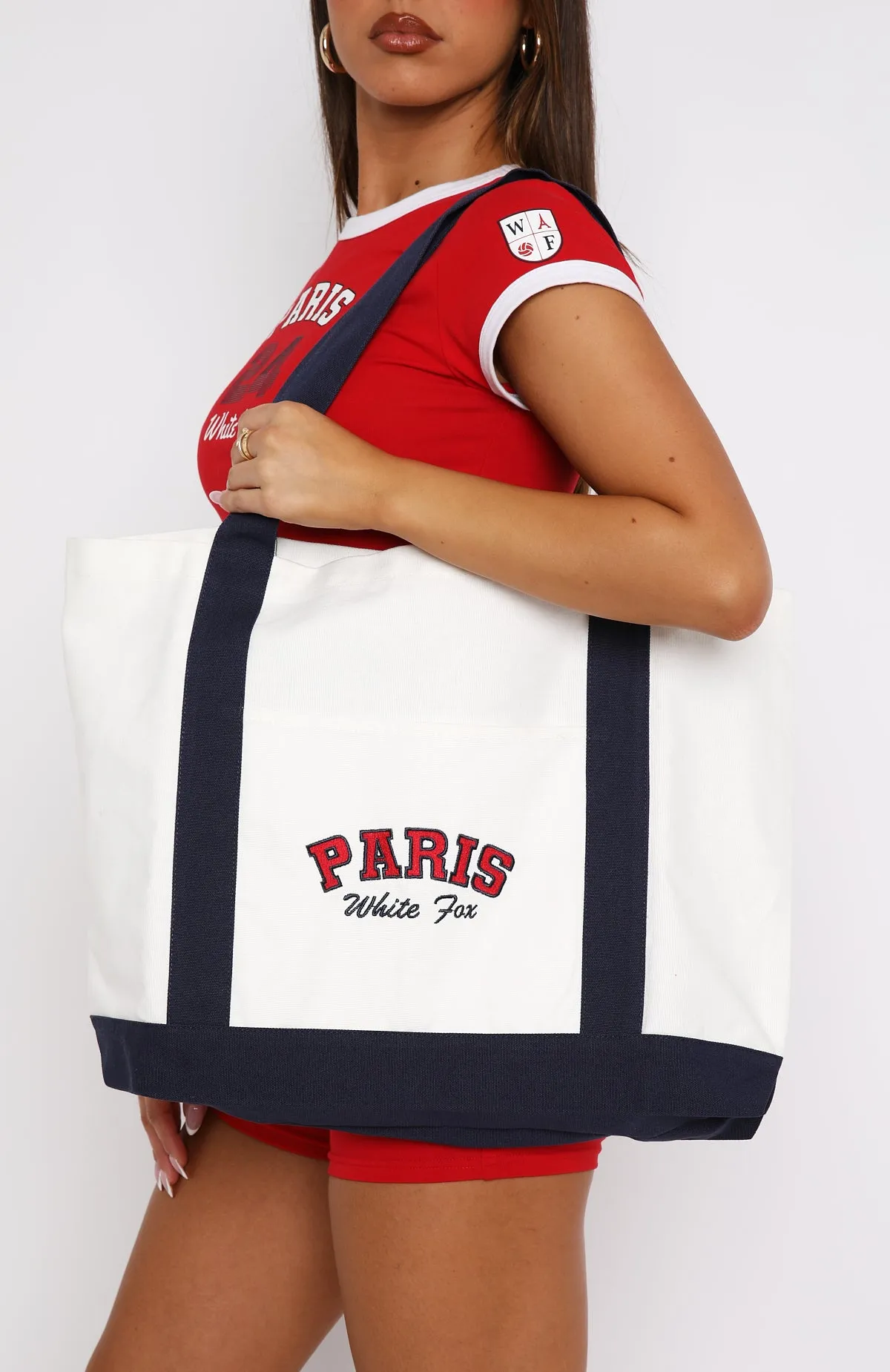 Team Paris Tote Bag Off White sold by White Fox Boutique product image thumbnail 2