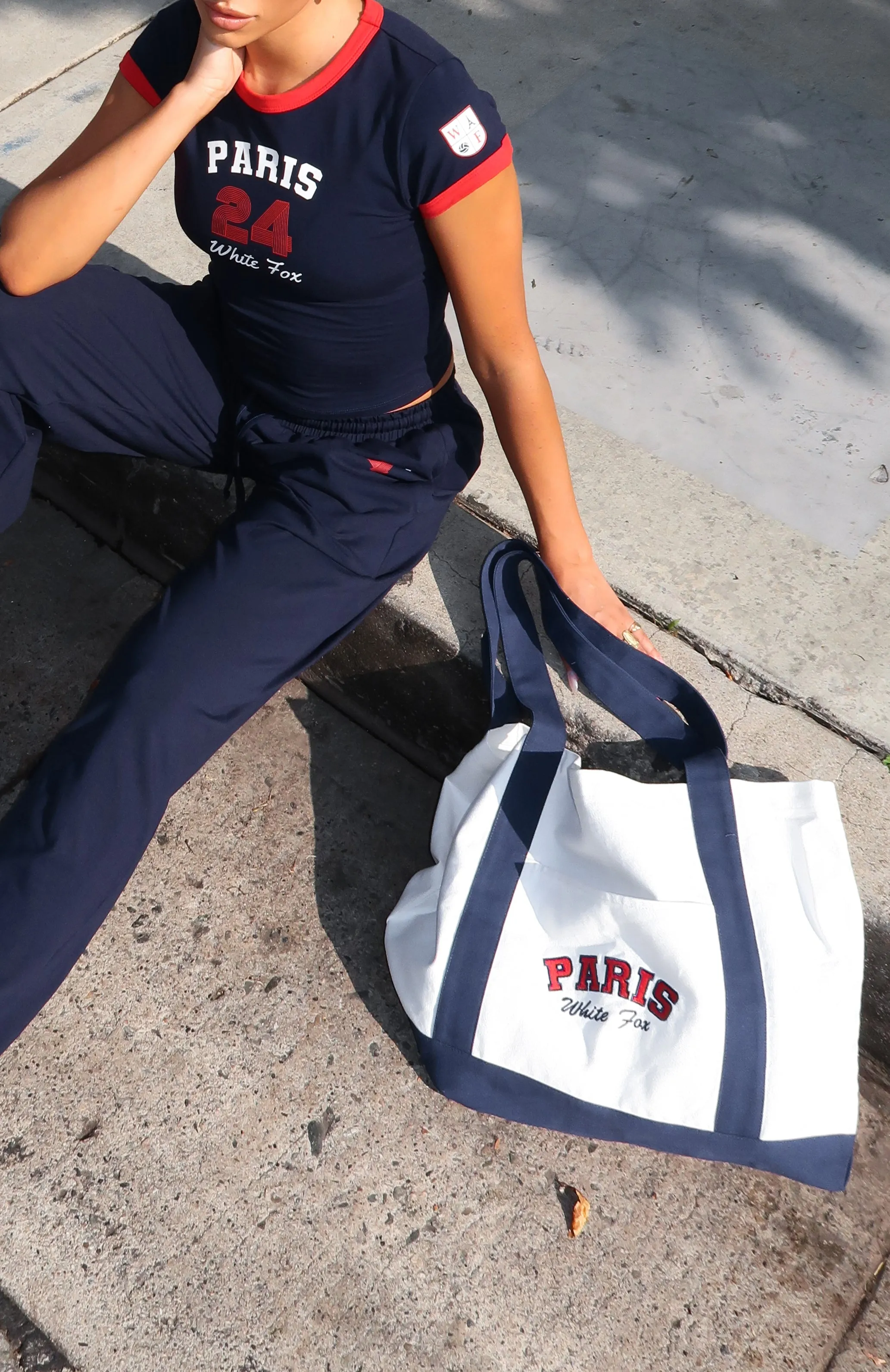 Team Paris Tote Bag Off White sold by White Fox Boutique product image thumbnail 4