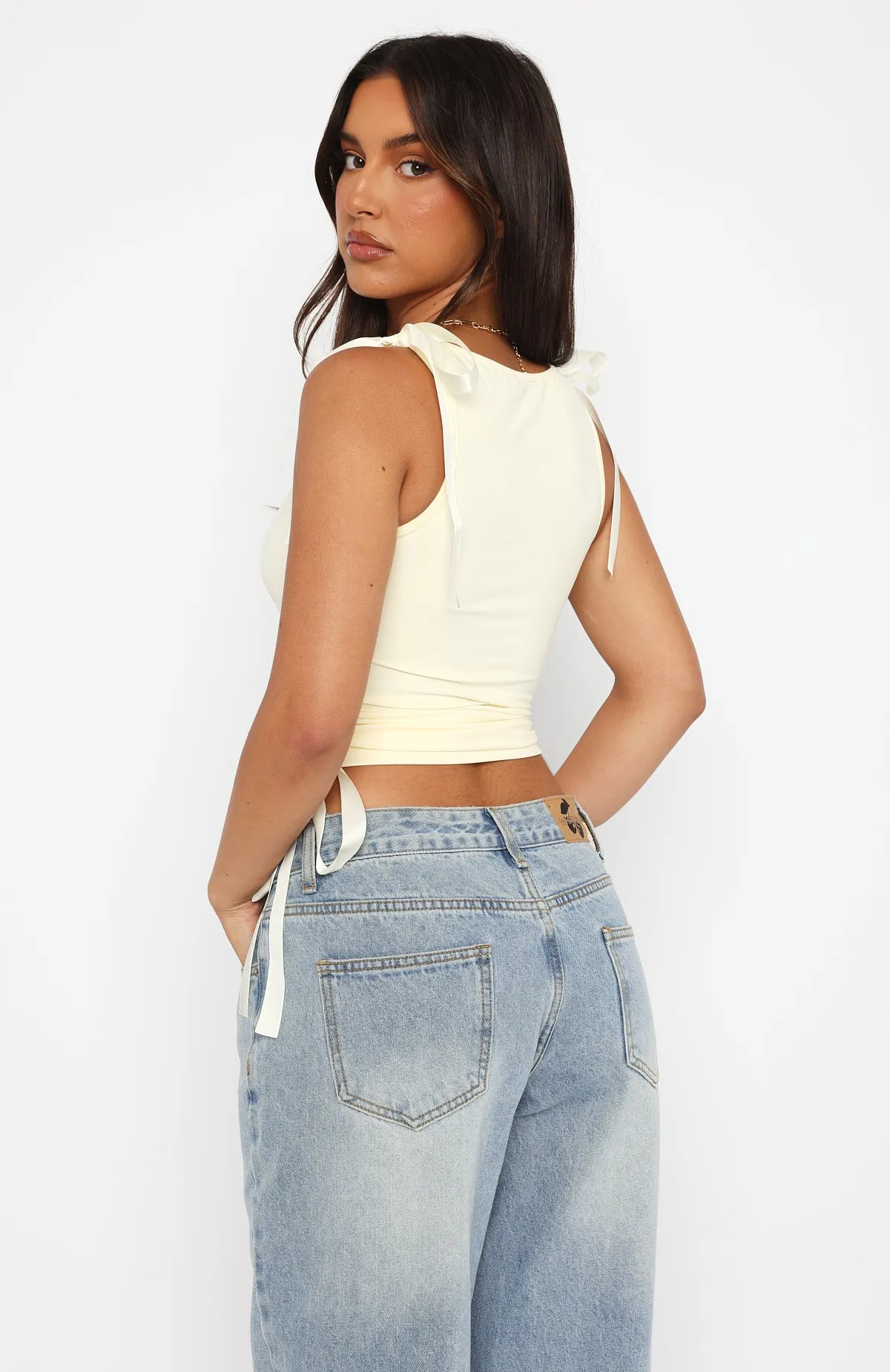 Call You Later Top Buttercream sold by White Fox Boutique product image thumbnail 4