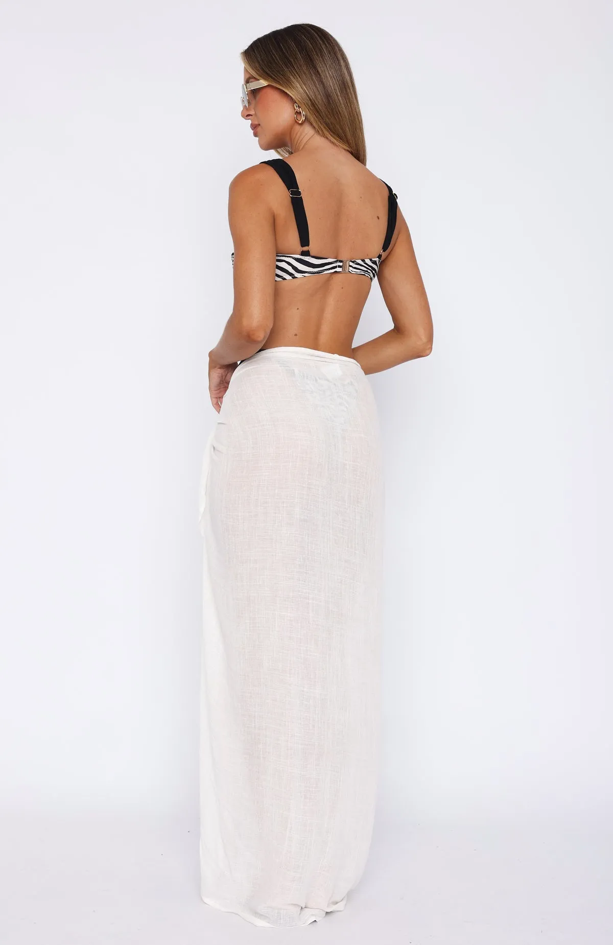 Ocean Oasis Sarong White sold by White Fox Boutique product image thumbnail 4