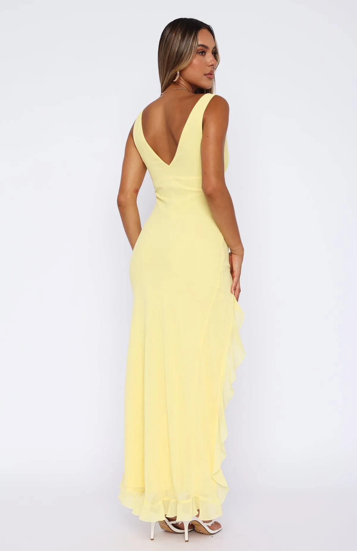 Tell Me Everything Maxi Dress Lemon sold by White Fox Boutique product image thumbnail 4