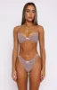 Beachside Bikini Top Choc Gingham sold by White Fox Boutique