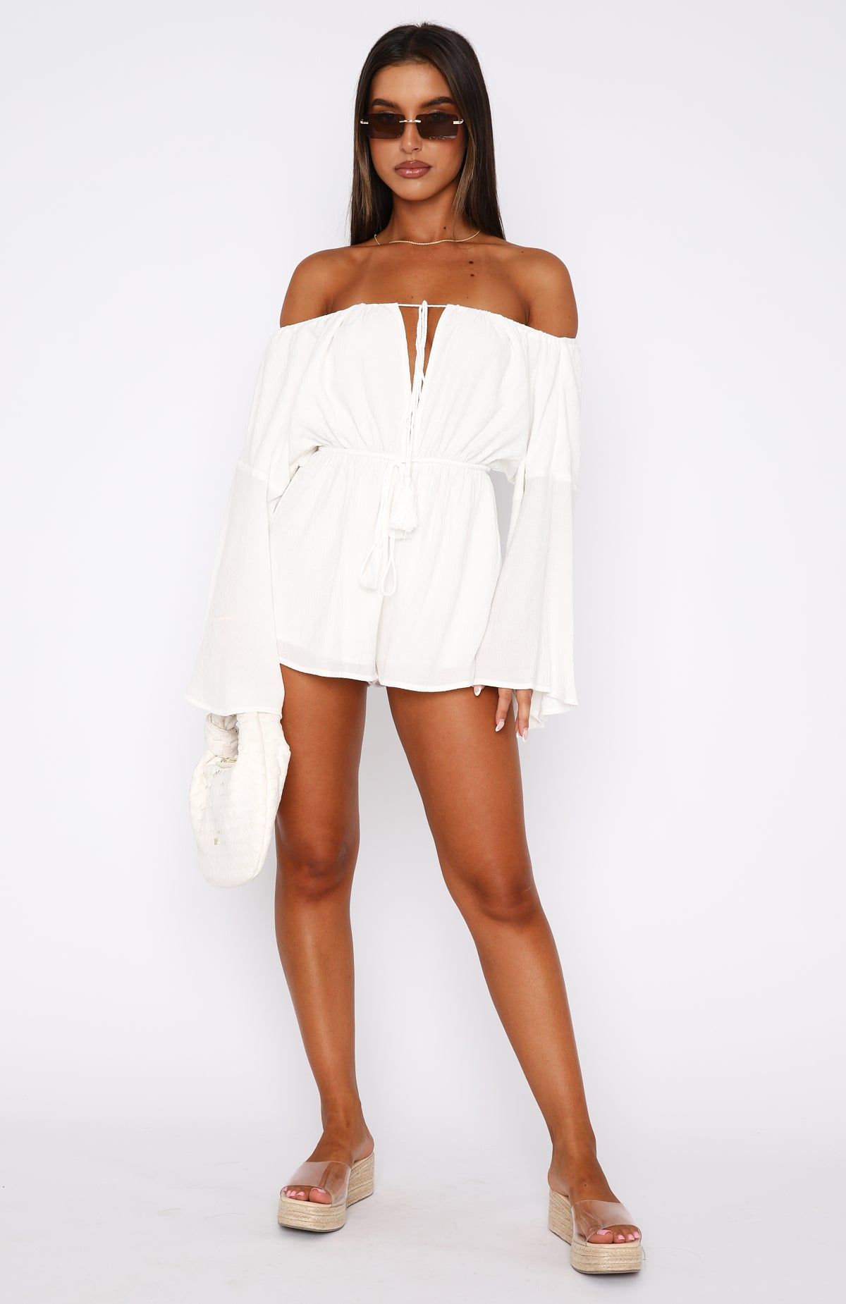 Another Night Playsuit White sold by White Fox Boutique product image thumbnail 5