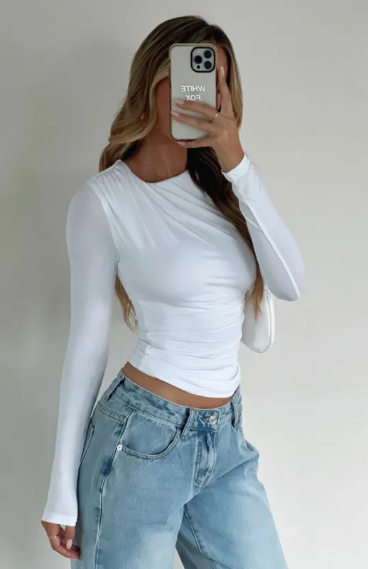 All My Love Long Sleeve Top White sold by White Fox Boutique