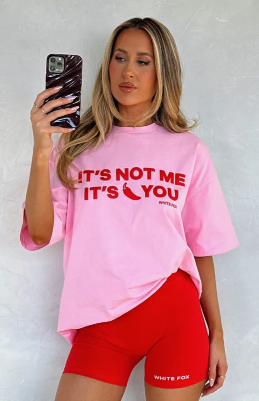 It's Not Me It's You Oversized Tee Pink sold by White Fox Boutique