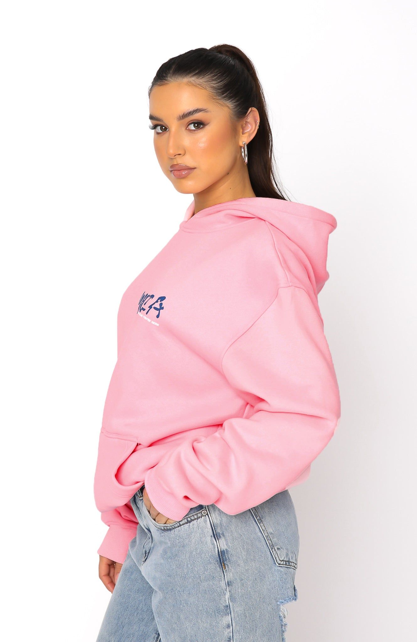 Happy Place Hoodie Pink sold by White Fox Boutique product image thumbnail 3