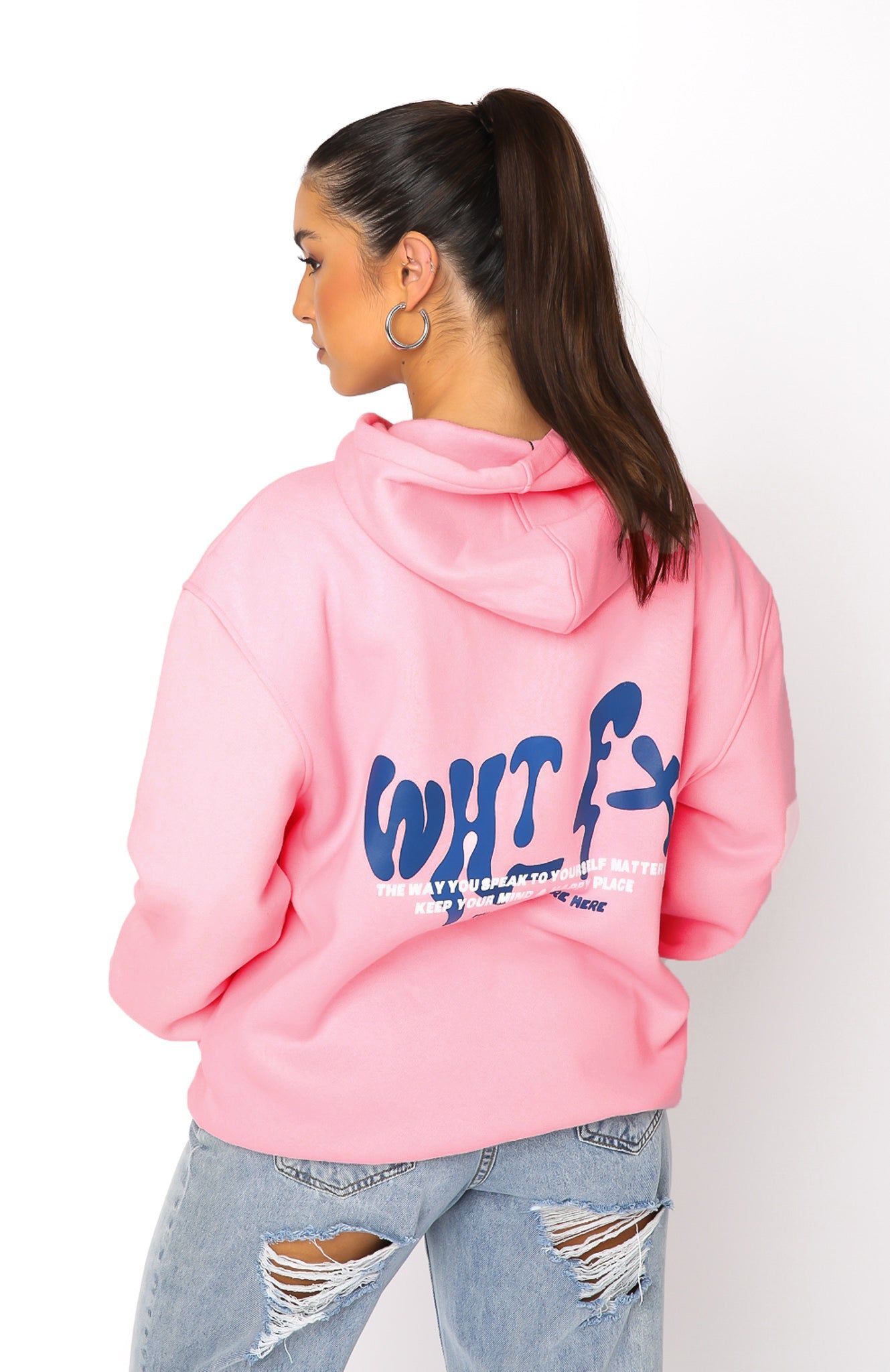 Happy Place Hoodie Pink sold by White Fox Boutique product image thumbnail 4