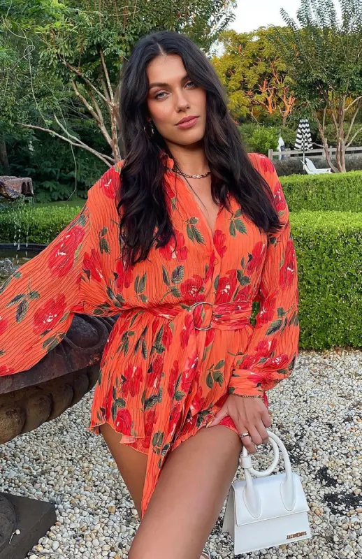 You Drive Me Crazy Long Sleeve Mini Dress Spicy Rose sold by White Fox Boutique