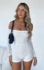 Outta My System Lace Playsuit White sold by White Fox Boutique