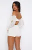 Outta My System Lace Playsuit White sold by White Fox Boutique
