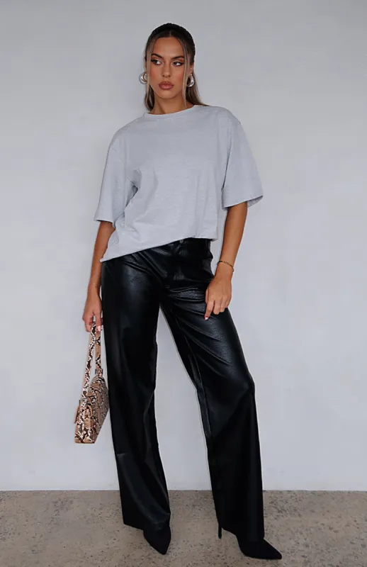 Lost In Space PU Pants Black made by White Fox Boutique