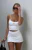 Walk And Talk Mini Skort White sold by White Fox Boutique
