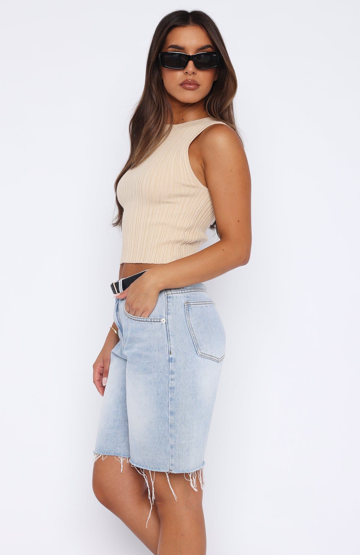 Blur The Lines Top Cream sold by White Fox Boutique product image thumbnail 3