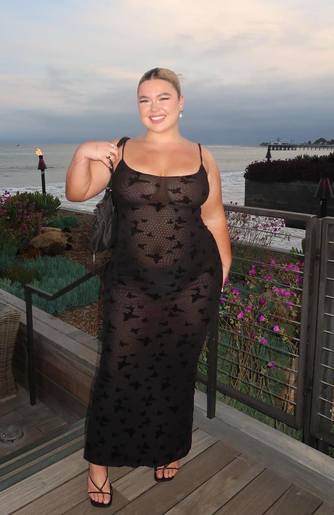 There For Me Maxi Dress Black Butterfly sold by White Fox Boutique