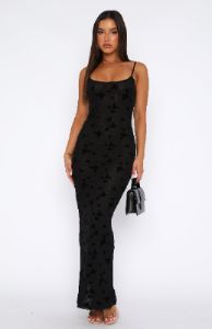 There For Me Maxi Dress Black Butterfly sold by White Fox Boutique