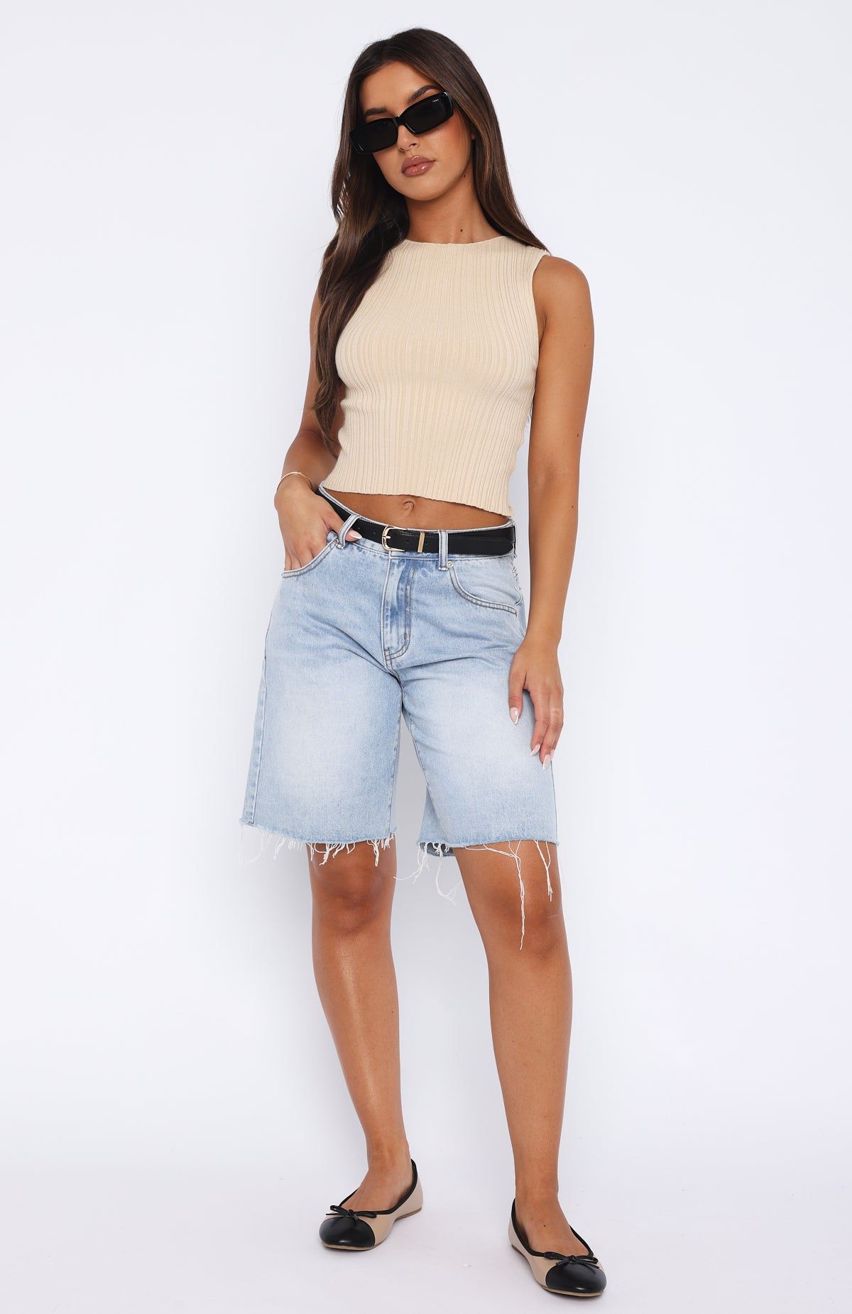 Blur The Lines Top Cream sold by White Fox Boutique product image thumbnail 5