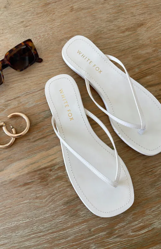 Roma Thong Sandals Bone sold by White Fox Boutique