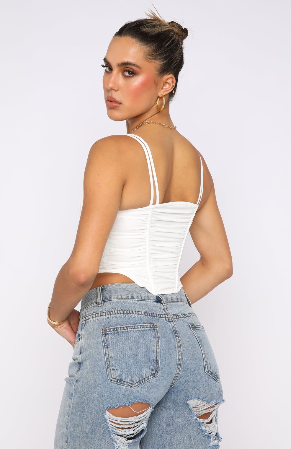 Stuck In My Ways Bustier White sold by White Fox Boutique product image thumbnail 4