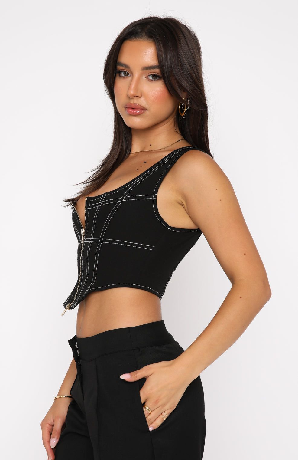 Reservations Only Bustier Black sold by White Fox Boutique product image thumbnail 3