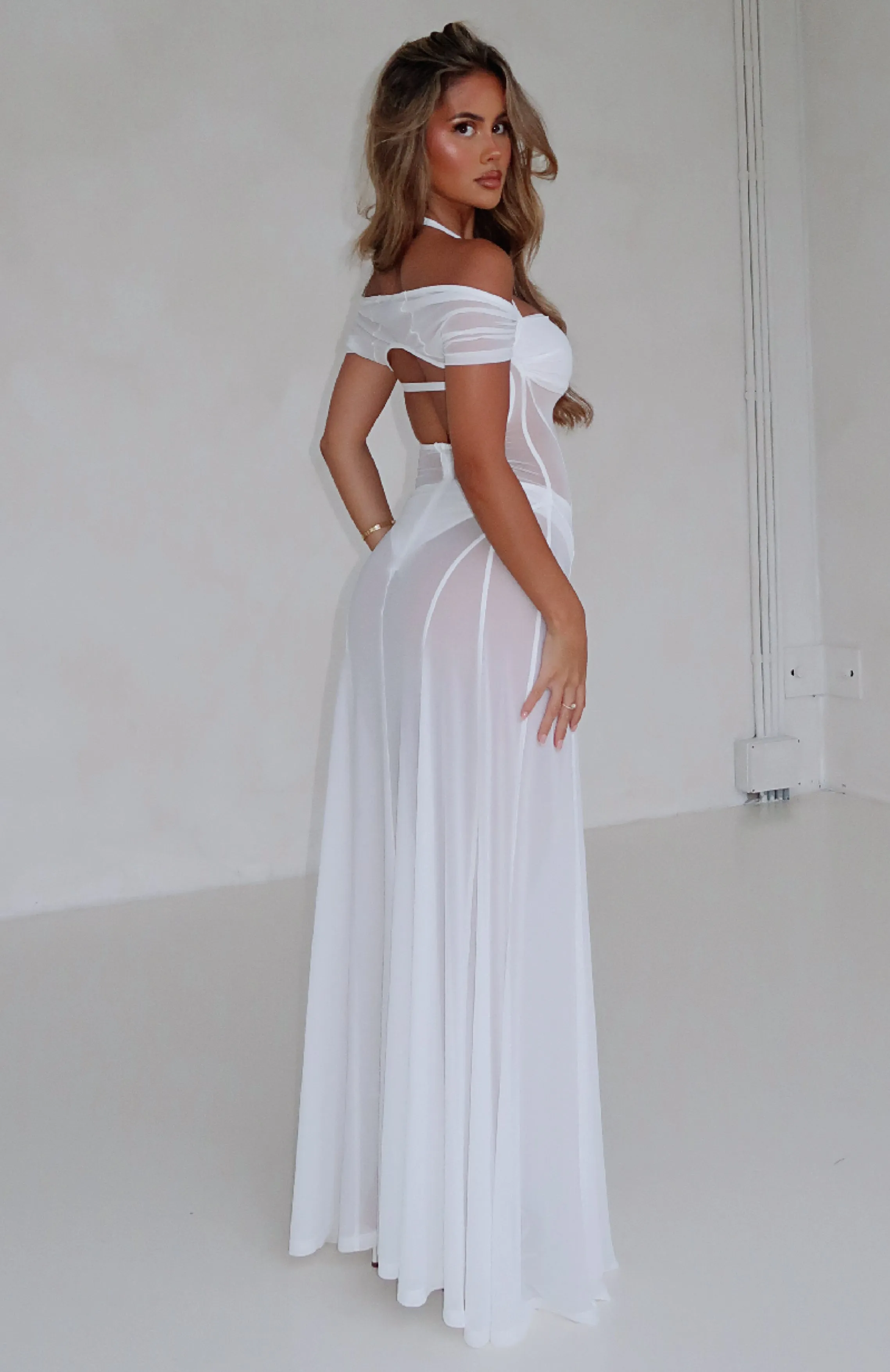 Watch The Sunset Maxi Dress White sold by White Fox Boutique product image thumbnail 5