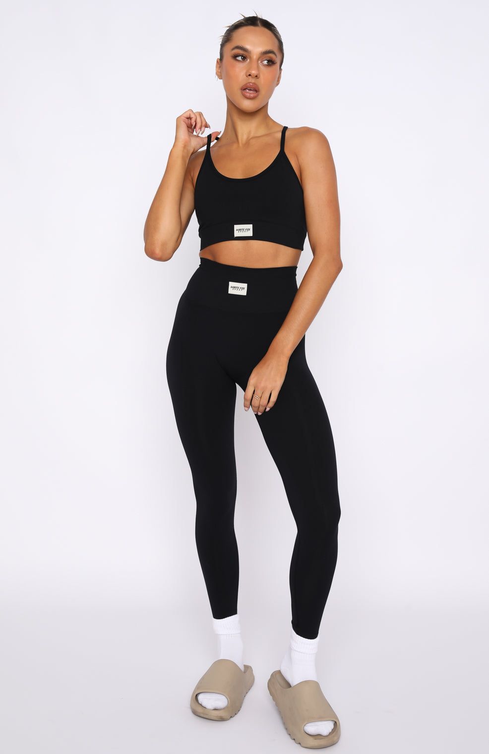 Cross The Line Seamless High Waisted Leggings Black sold by White Fox Boutique product image thumbnail 5
