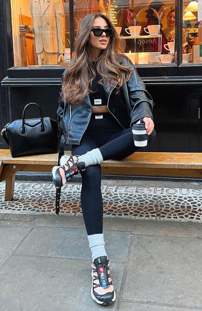 Cross The Line Seamless High Waisted Leggings Black sold by White Fox Boutique product image thumbnail 8