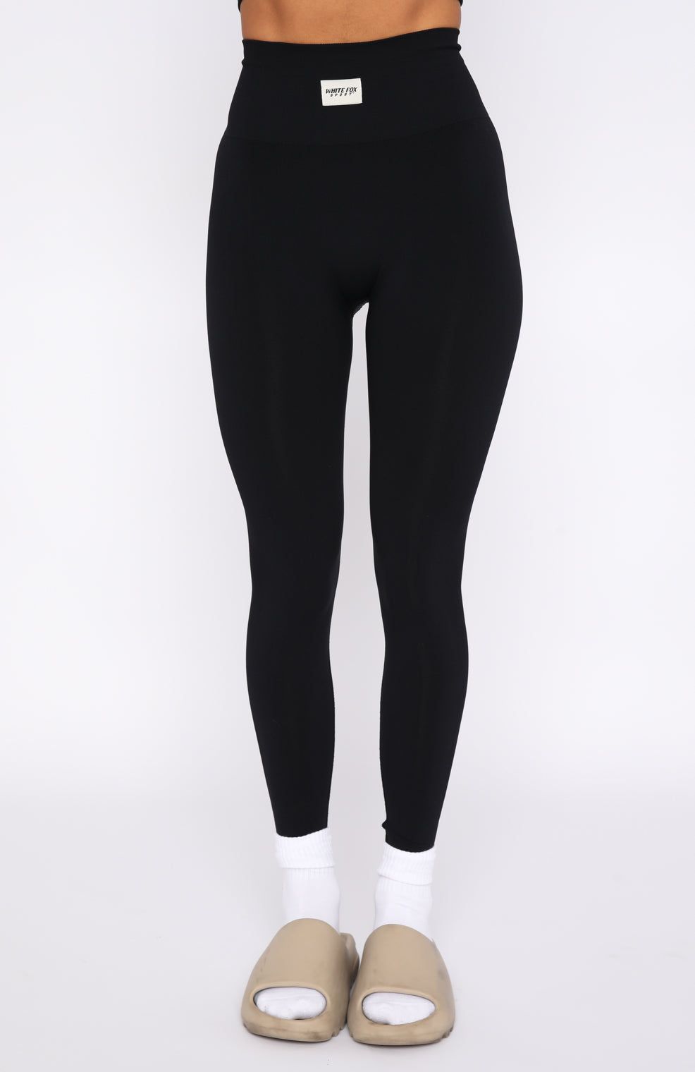 Cross The Line Seamless High Waisted Leggings Black sold by White Fox Boutique product image thumbnail 2