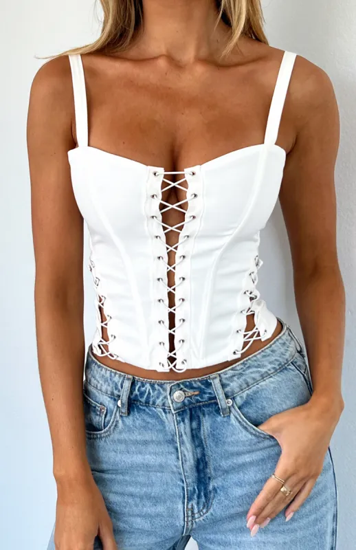 What's Your Motive Bustier Off White sold by White Fox Boutique