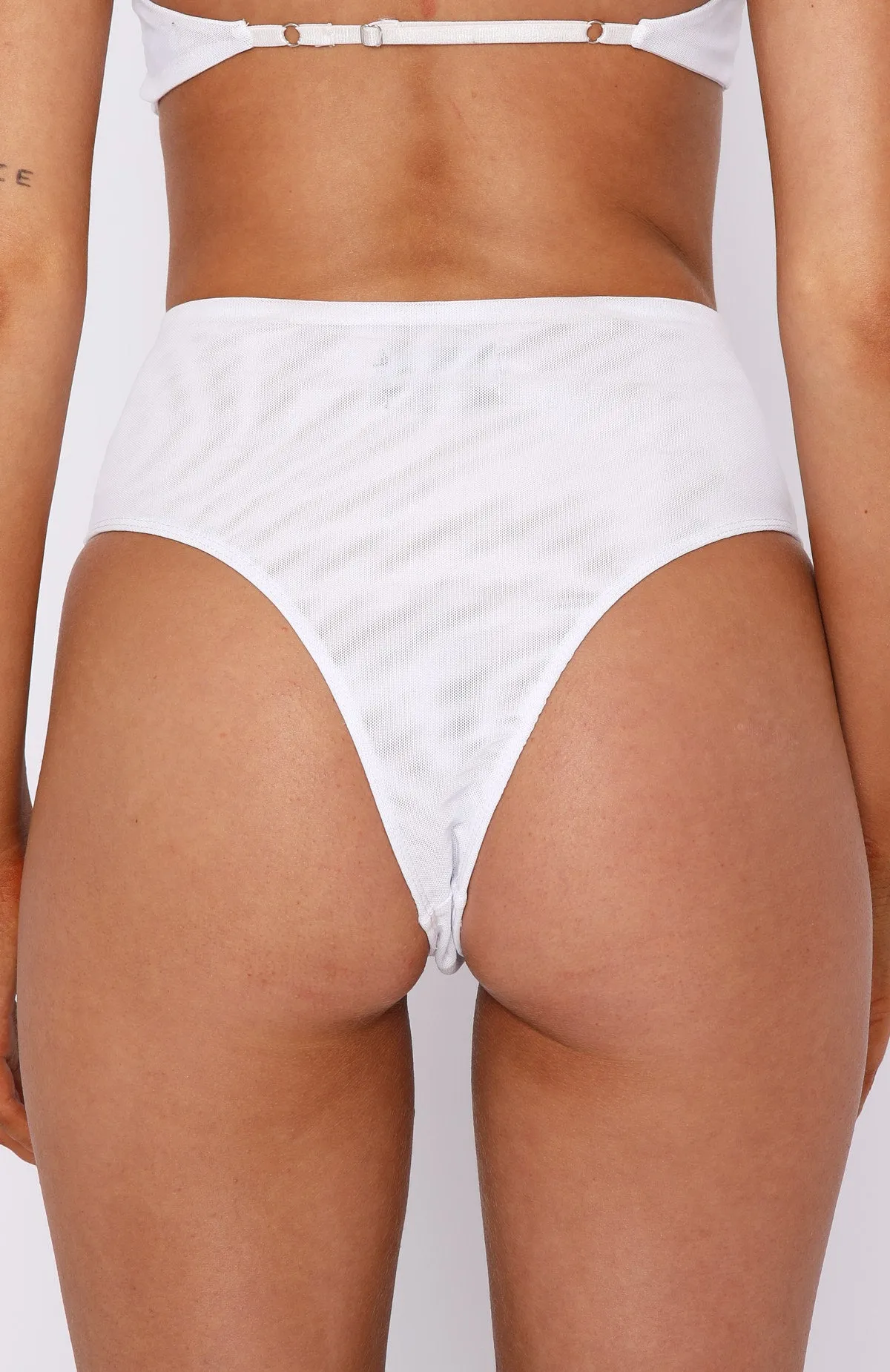 Total Mood Mesh Hot Pants White sold by White Fox Boutique product image thumbnail 3