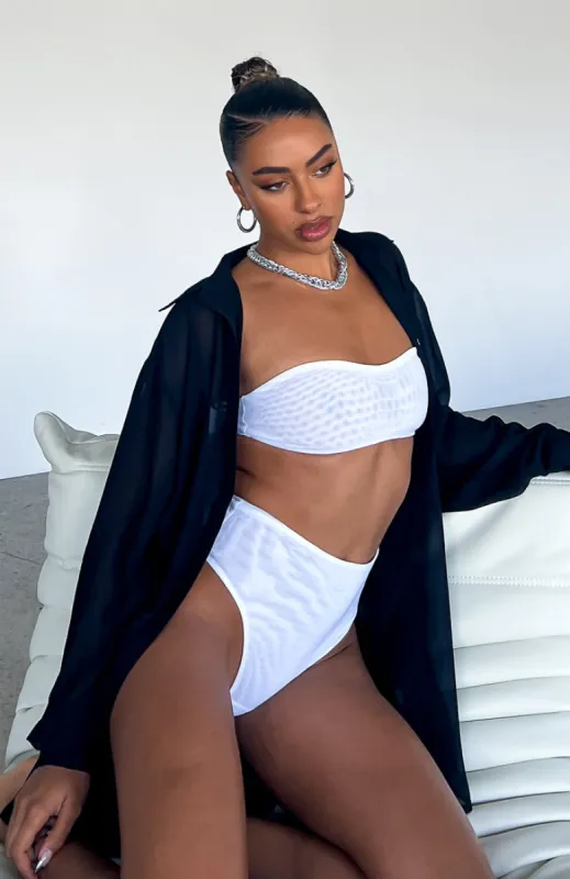Total Mood Mesh Hot Pants White sold by White Fox Boutique