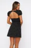 We're Alone Now Short Sleeve Mini Dress Midnight Posie sold by White Fox Boutique