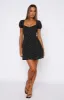 We're Alone Now Short Sleeve Mini Dress Midnight Posie sold by White Fox Boutique