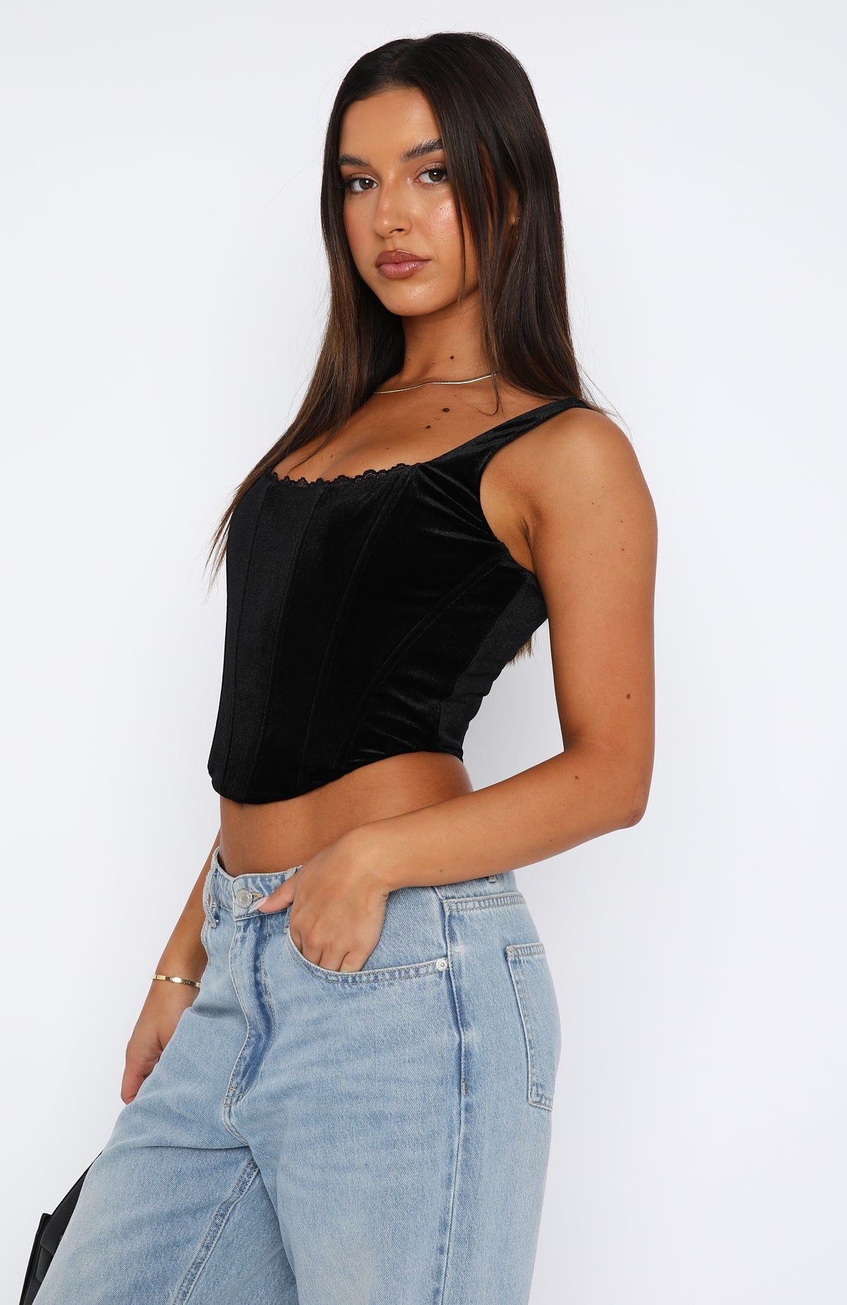 Running On My Mind Bustier Black sold by White Fox Boutique product image thumbnail 3