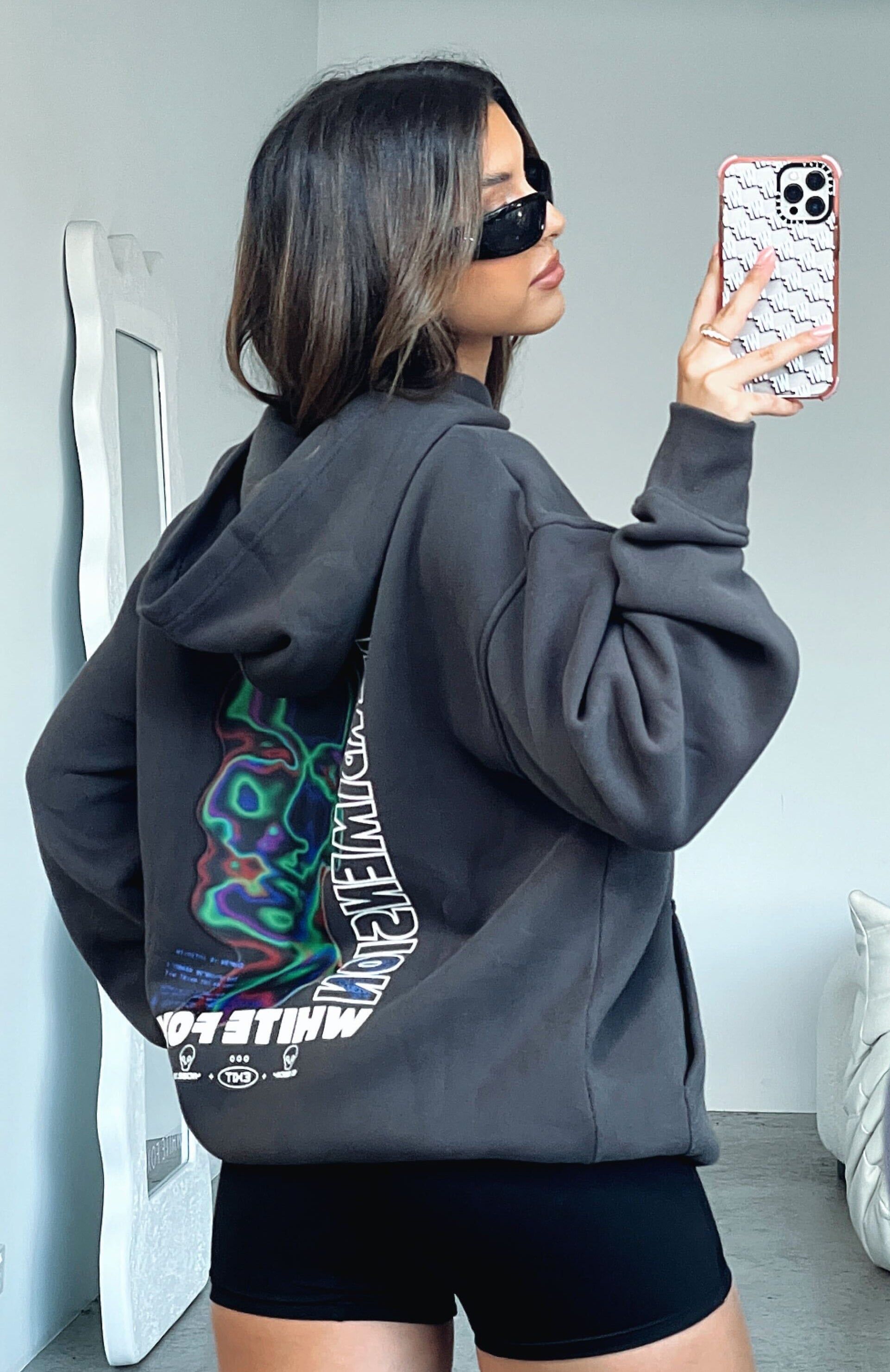 New Dimension Hoodie Charcoal sold by White Fox Boutique