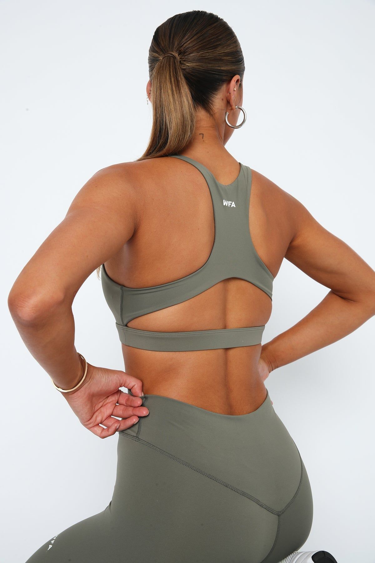 Always Out Sports Bra Khaki sold by White Fox Boutique product image thumbnail 4