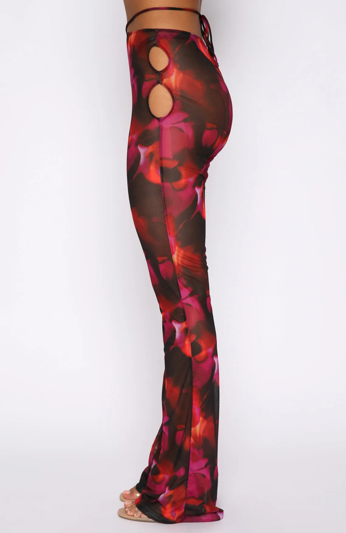 Rhythm Of The Night Pants Pink Flame Print sold by White Fox Boutique product image thumbnail 3