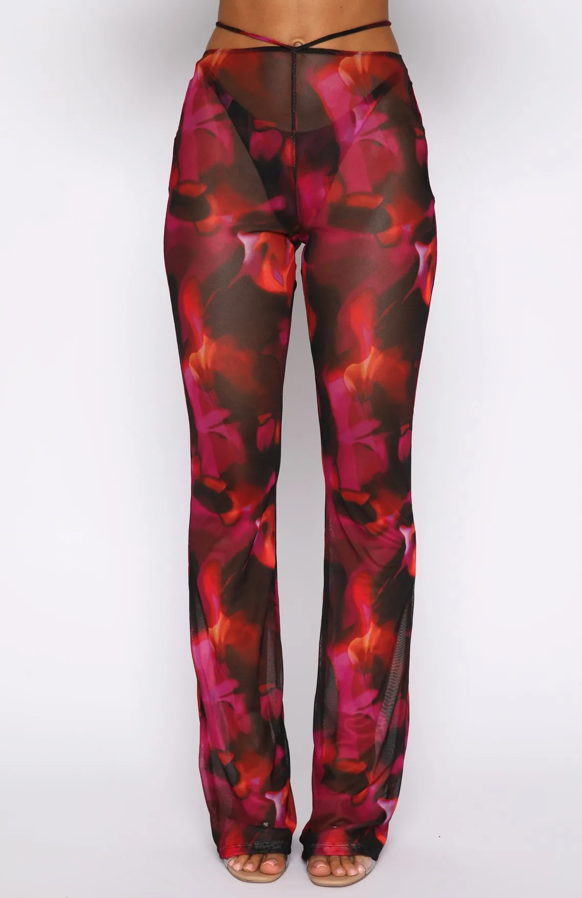 Rhythm Of The Night Pants Pink Flame Print sold by White Fox Boutique product image thumbnail 2