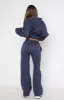 Match Your Words Wide Leg Sweatpants Navy sold by White Fox Boutique