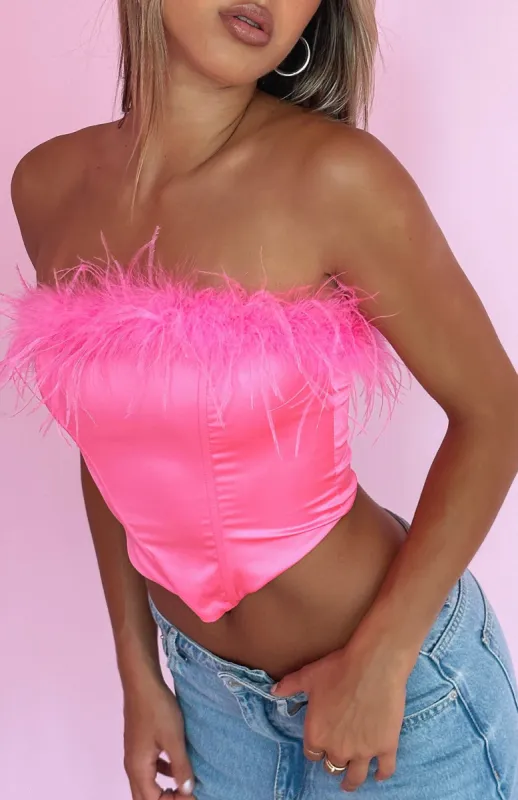 Levelled Up Bustier Pink sold by White Fox Boutique