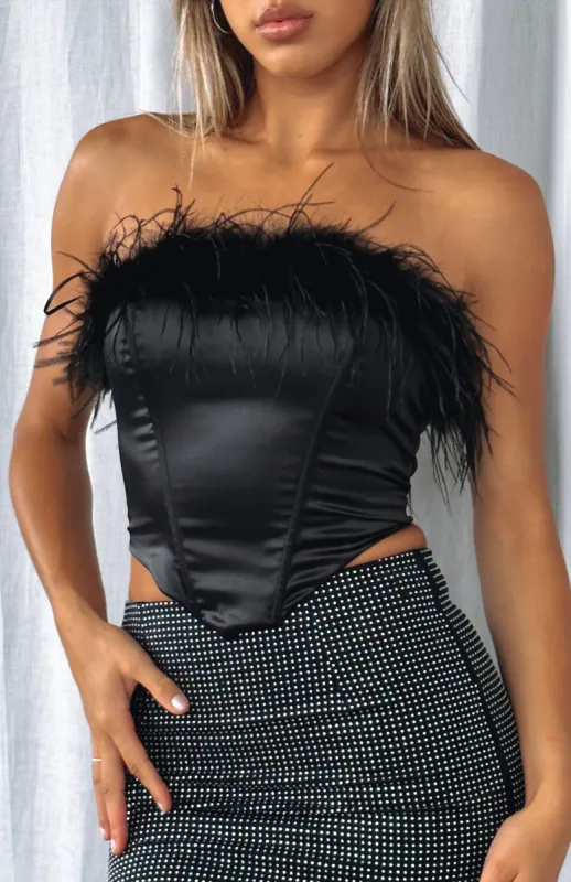 Levelled Up Bustier Black sold by White Fox Boutique