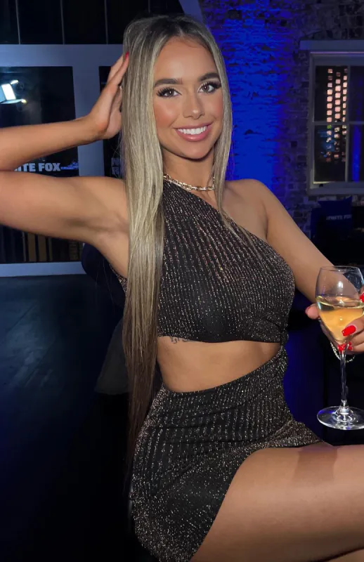 Best Friend Mini Dress Bronze sold by White Fox Boutique