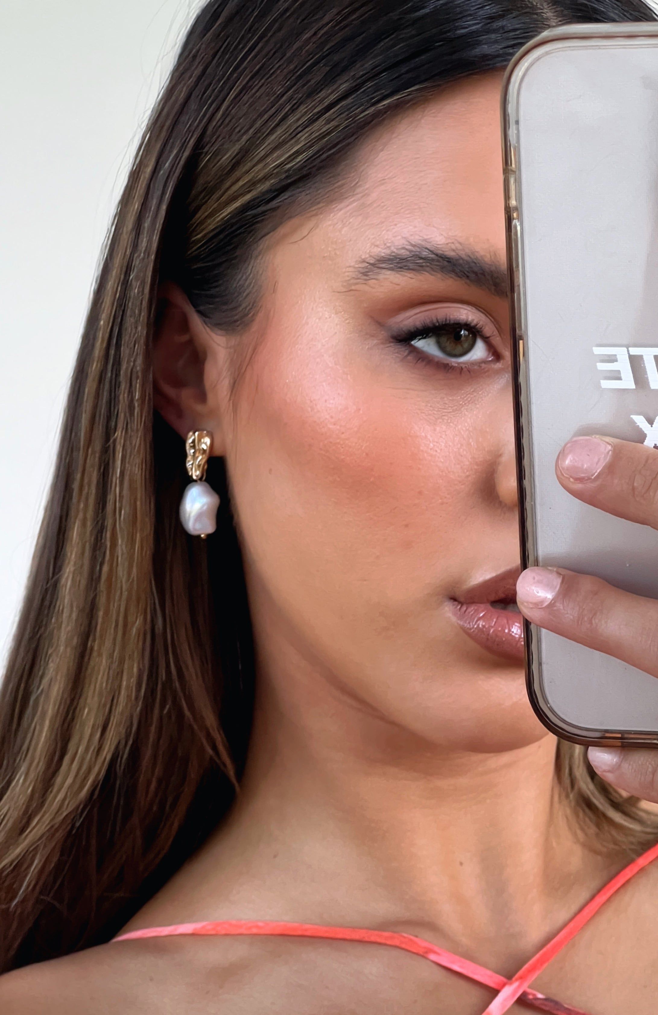 Maya Earrings Pearl sold by White Fox Boutique