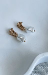 Maya Earrings Pearl sold by White Fox Boutique