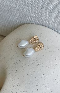Maya Earrings Pearl sold by White Fox Boutique