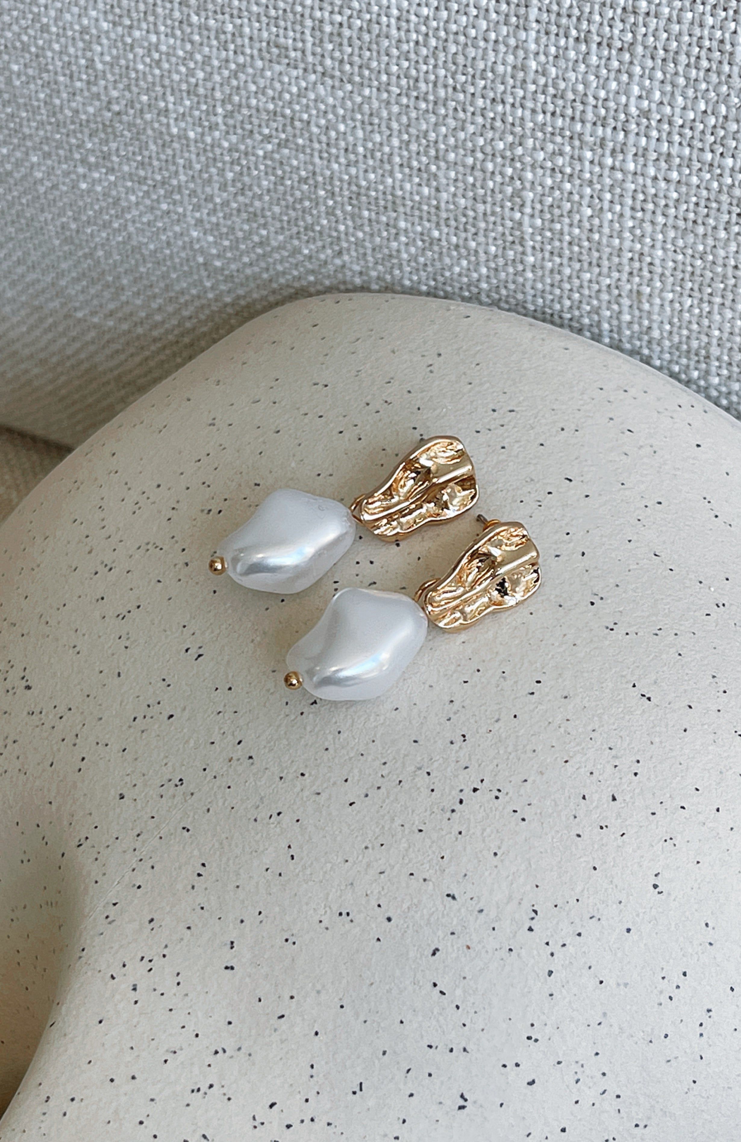 Maya Earrings Pearl sold by White Fox Boutique product image thumbnail 2