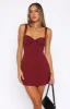 No You Hang Up Mini Dress Wine sold by White Fox Boutique