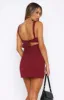 No You Hang Up Mini Dress Wine sold by White Fox Boutique