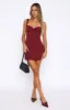 No You Hang Up Mini Dress Wine sold by White Fox Boutique