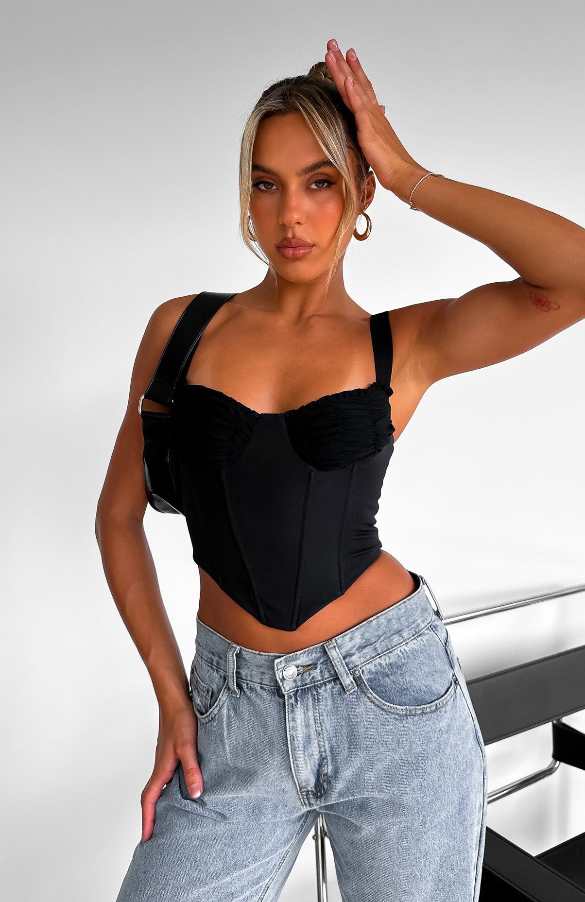 Stay Tonight Bustier Black sold by White Fox Boutique product image thumbnail 5